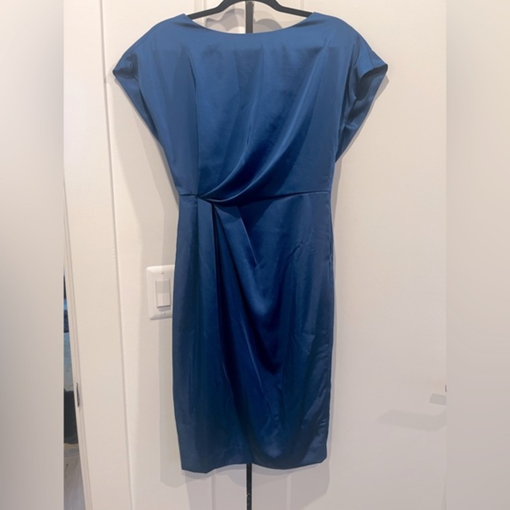 NWT MM Lafleur Jillian Dress in Royal Blue Satin (Size 0)